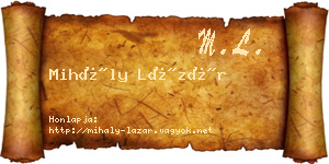 Mihály Lázár névjegykártya